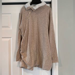 Tan maternity sweatshirt
